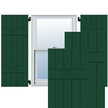 Ekena Millwork Exterior 5 Board (2 Batten) Real Wood Sapele Mahogany Board-n-Batten Shutters PR, RWB18X054CGM RWB18X054CGM